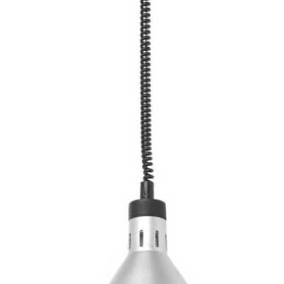 Candeeiro de aquecimento cónico, Prateado, 230V/250W, ø275x(H)250mm