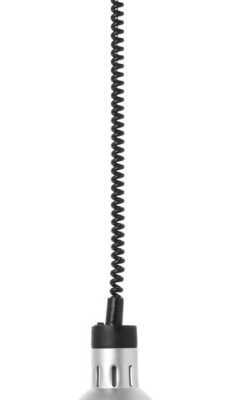 Candeeiro de aquecimento cilíndrico, Prateado, 230V/250W, ø175x(H)250mm