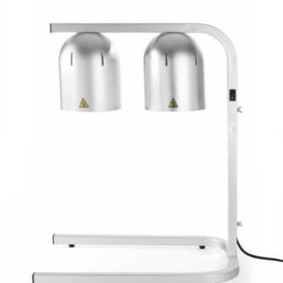 Suporte com 2 lâmpadas de infravermelhos para aquecer alimentos, Prateado, 230V/250W, 609x360x(H)505mm