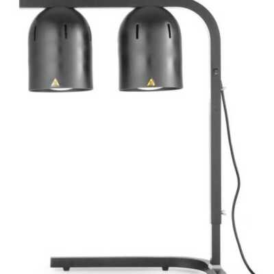 Suporte com 2 lâmpadas de infravermelhos para aquecer alimentos, Preto, 230V/250W, 500x352x(H)578mm