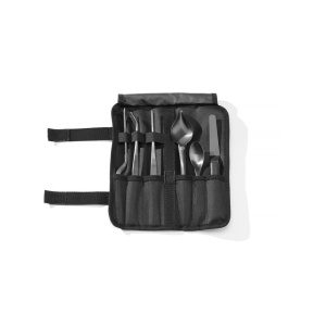 Conjunto de empratamento para Chefs, 6 peças, preto, 255x25x(H)100mm