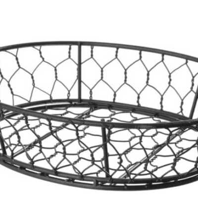 Cesto em arame oval, 230x180x(H)60mm