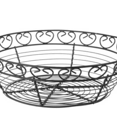 Cesto em arame deco redondo, ø250x(H)80mm