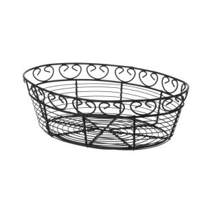 Cesto em arame deco oval, 255x160x(H)80mm