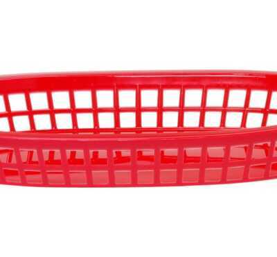 Cesto para pão, oval, Vermelho, 6 pcs. , 275x175x(H)38mm