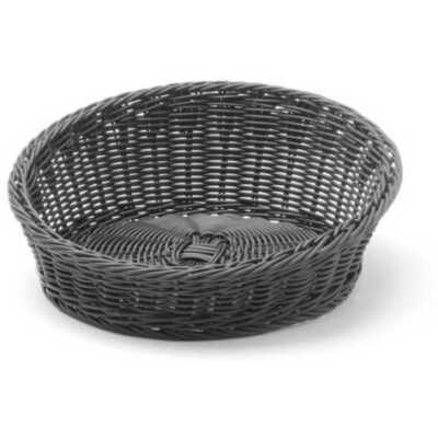 Cesto de padaria angular redondo, Preto, ø310x(H)120mm