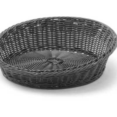 Cesto de padaria angular redondo, Preto, ø370x(H)120mm