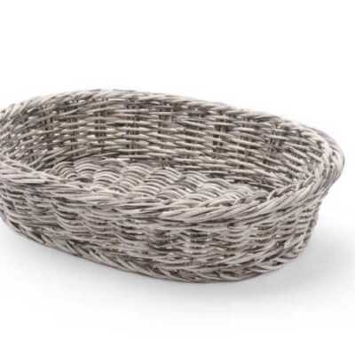 Cesto de pão oval, Cinzento-claro, 320x230x(H)70mm