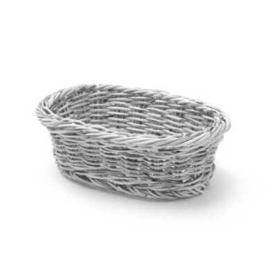 Cesto de pão oval, Cinzento-claro, 190x120x(H)60mm