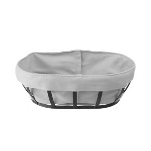 Cesto de pão com saco, oval, 250x160x(H)75mm