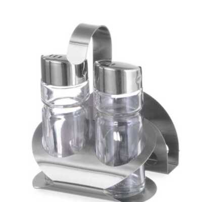 Conjunto para sal, pimenta e guardanapos, 85x75x(H)115mm