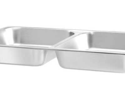 Recipiente para alimentos GN 1/1 com 2 compartimentos, 7,5L, 530x325x(H)65mm