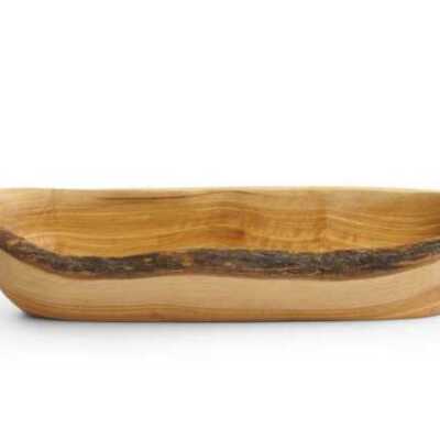 Taça de oliveira retangular, 300x95x(H)60mm
