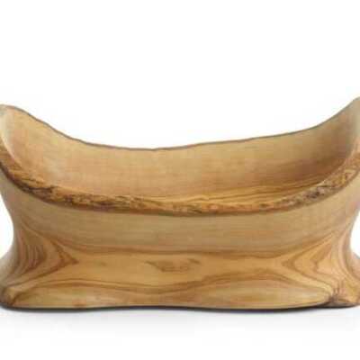 Taça de madeira de oliveira decorativa, 365x200x(H)290mm