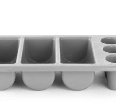 Tabuleiro para talheres, Cinzento-claro, 530x325x(H)105mm