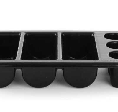 Tabuleiro para talheres, Preto, 530x325x(H)105mm