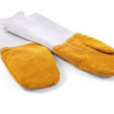 Luvas de churrasco em pele resistentes a altas temperaturas - 2 unidades, 2 pcs. , (L)460mm