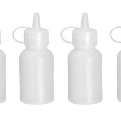 Mini dispensador de molho - conjunto de 4 unidades, 0,03L, Transparente, ø30x(H)85mm