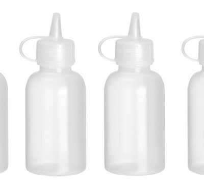 Mini dispensador de molho - conjunto de 4 unidades, 0,05L, Transparente, ø35x(H)100mm