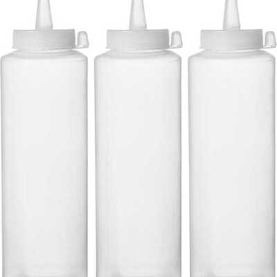 Conjunto de garrafas dispensadoras - 3 unidades, 0,2L, Transparente, 3 pcs. , ø50x(H)185mm