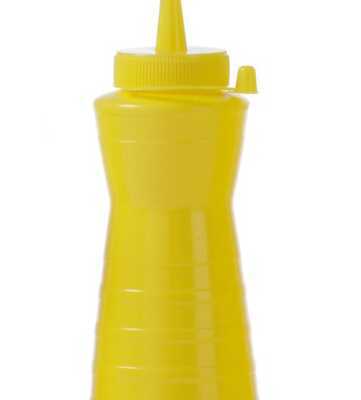 Frasco para molhos fácil de apertar, 0,6L, Amarelo, ø75x(H)240mm