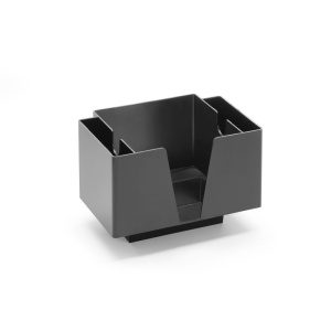 Suporte para guardanapos com 3 compartimentos, Preto, 193x143x(H)136mm