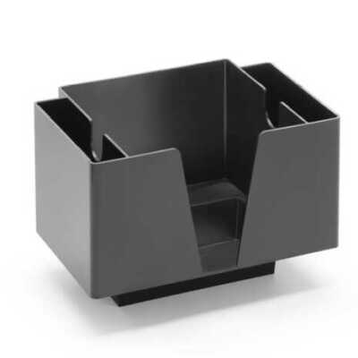Suporte para guardanapos com 3 compartimentos, Preto, 193x143x(H)136mm
