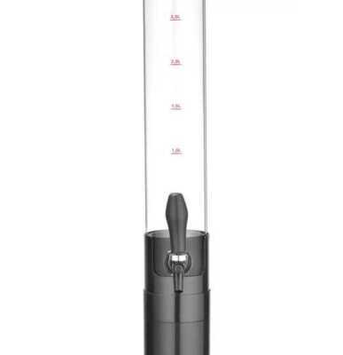 Dispensador portátil de cerveja, 3L, Preto, ø100x(H)815mm