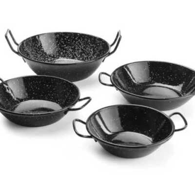 Caçarolas para paelha em esmalte, ø185x(H)43mm