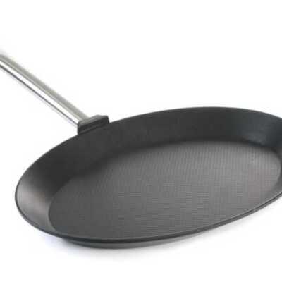 Frigideira para peixe - oval Titanium Profissional, 400x275x(H)35mm