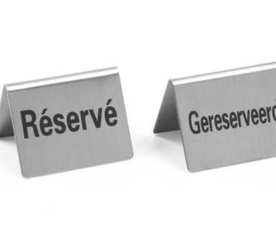 Sinal de mesa reservada - 4 unidades, 4 pcs. , 50x35x(H)40mm