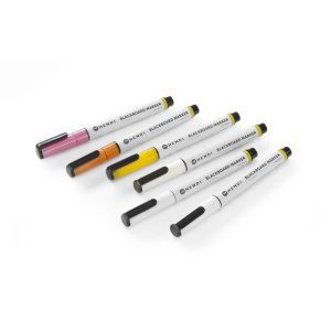 Marcadores para quadro preto 1mm, Marcadores: 3 brancos, 1 rosa, 1 amarelo e 1 de bronze, 6 pcs