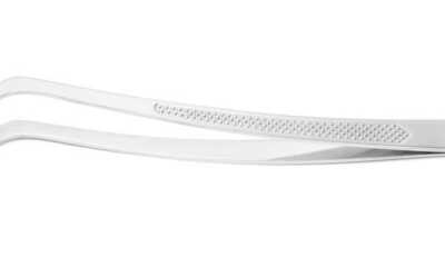 Pinça curva com pega perfilada, (L)240mm