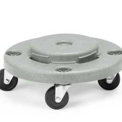 Suporte com rodas para caixote do lixo redondo,adapta-se a 691403, ø400x(H)165mm