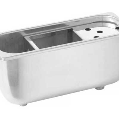 Recipiente para lavagem de colheres de gelado, 270x111x(H)115mm