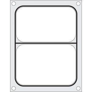Tabuleiro para seladora térmica matrix, para um tabuleiro de dois compartimentos com 227x178 mm