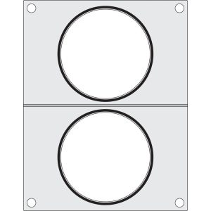 Tabuleiro para seladora térmica matrix, para dois recipientes de sopa ø115 mm