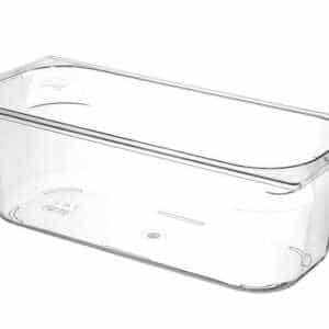 Recipiente para gelado em policarbonato, 5L, Transparente, 360x165x(H)120mm