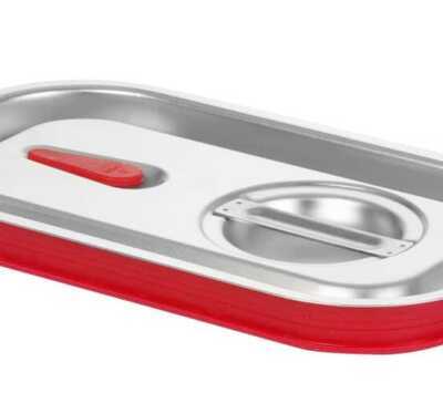 Tampa Gastronorm com aro em silicone, GN 1/4, 265x162mm
