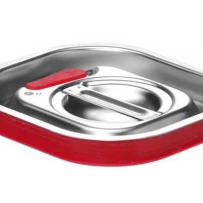 Tampa Gastronorm com aro em silicone, 156x142mm