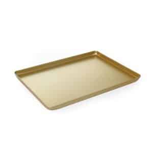 Tabuleiro de apresentação dourado, 400x300x(H)20mm