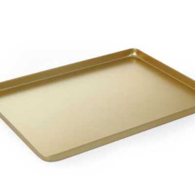 Tabuleiro de apresentação dourado, 400x300x(H)20mm