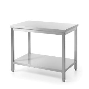 Mesa de trabalho com prateleira - aparafusada, profundidade: 600 mm, 1000x600x(H)850mm