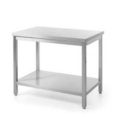 Mesa de trabalho com prateleira - aparafusada, profundidade: 600 mm, 1000x600x(H)850mm