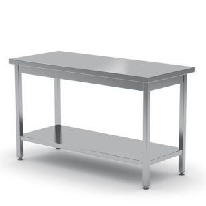 Mesa de trabalho com prateleira - aparafusada, profundidade: 600 mm, 1200x600x(H)850mm