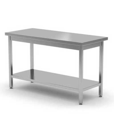 Mesa de trabalho com prateleira - aparafusada, profundidade: 600 mm, 1200x600x(H)850mm