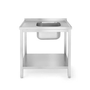 Mesa com lava-loiças com prateleira - para automontagem