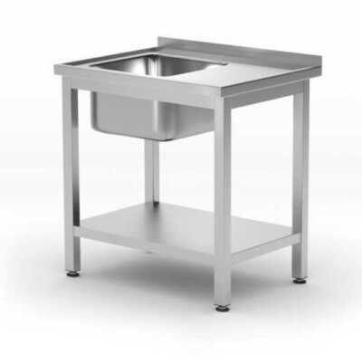 Mesa com lava-loiças com prateleira - para automontagem