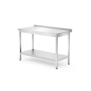 Mesa de trabalho de parede com prateleira – aparafusada, profundidade: 700 mm., 1200x700x(H)850mm