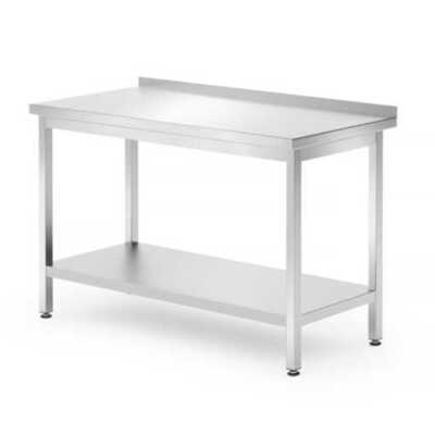 Mesa de trabalho de parede com prateleira – aparafusada, profundidade: 700 mm., 1200x700x(H)850mm